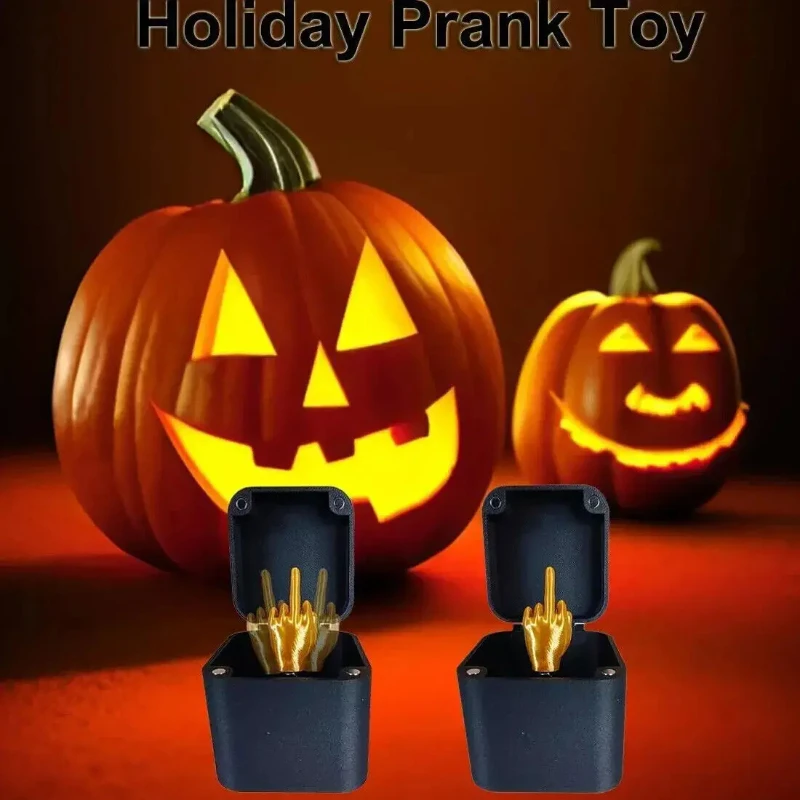 Christmas Interesting Prank Gift Middle Finger In Box Christmas Box Funny Creative Gifts Office Desk Decoration Home Decoration
