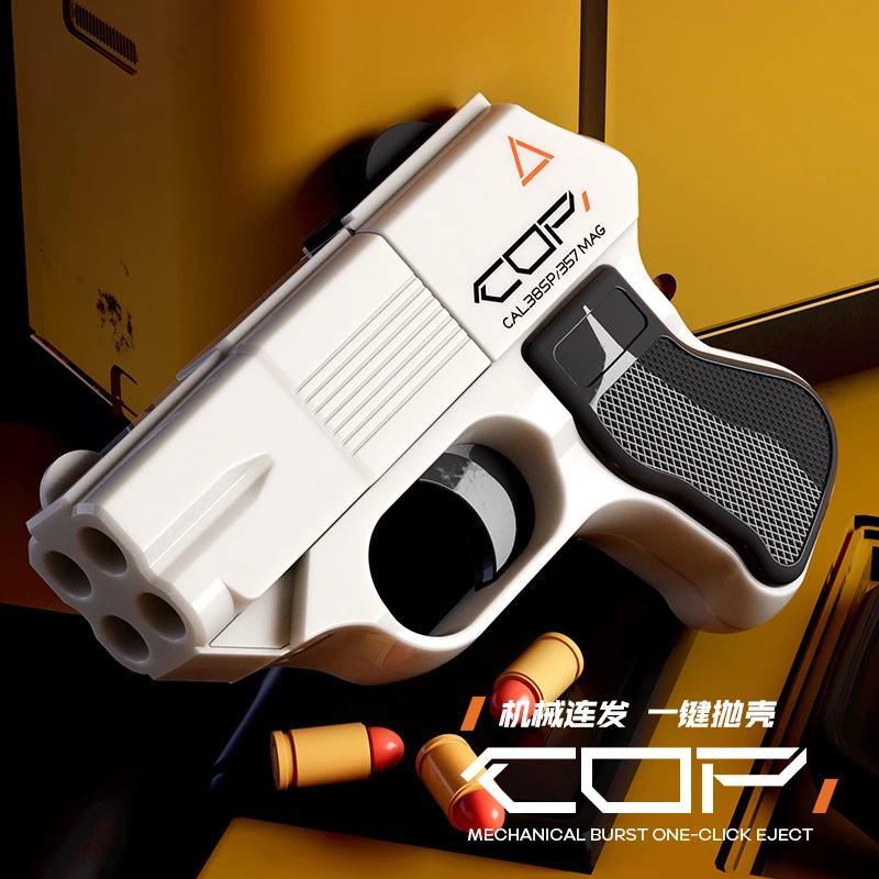 

Children's Manual Shell Ejecting Soft Bullet Gun Weapon Children Blaster Shoot Outdoor CS Game Boys Toy Guns Four Shot Fire