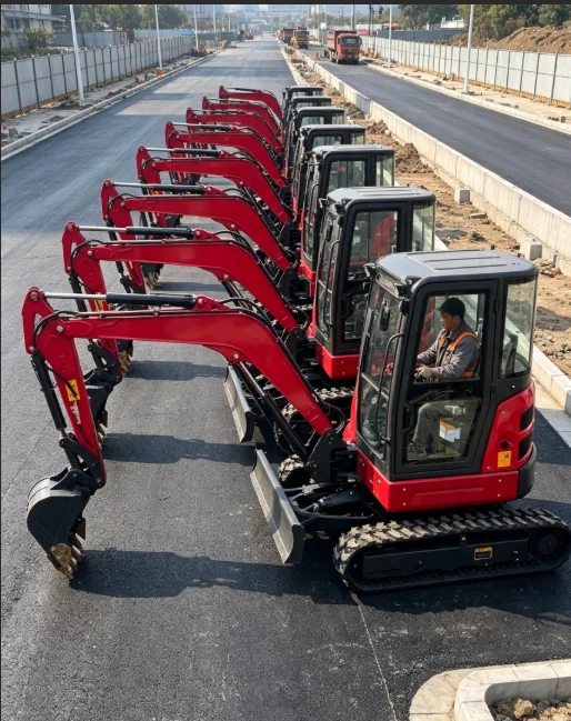 Mini Excavator Small Crawler Bagger 1.2 Ton High Torque Hydraulic Digger for Hard Ground Clay Soil Digging Farm