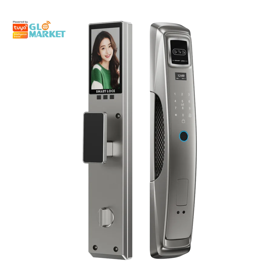 

Glomarket Fully Automatic Digital Lock Tuya Wifi 3d Face Recognition Biometric Palmprint Fingerprint Smart Door Lock