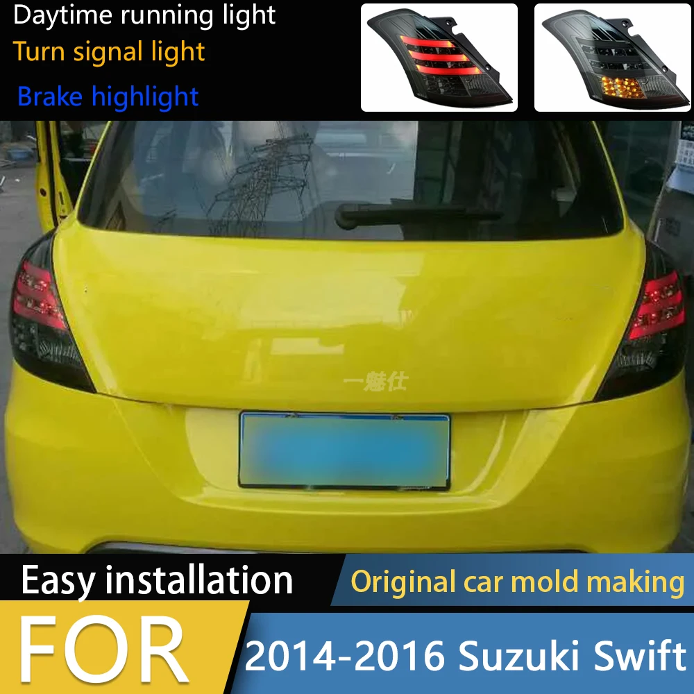 

Светодиодный задний фонарь в сборе, подходит для Suzuki Swift 2014-16, задний стоп-сигнал, фонарь заднего хода, указатель поворота, автомобильные аксессуары