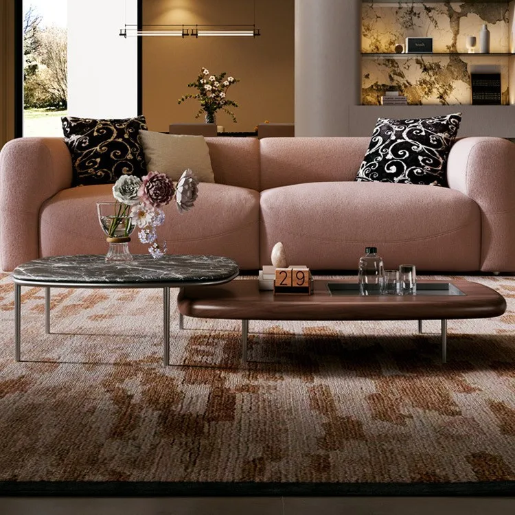 Light luxury medium and ancient style living room size, retro and simple 49 tea table combinations