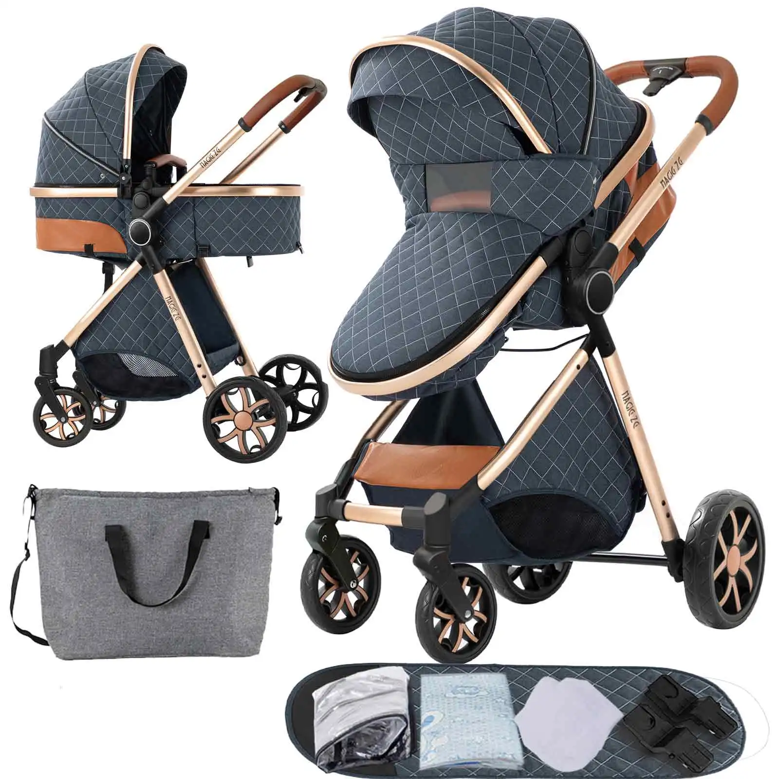 

2 In 1 Baby Car Baby Two Baby Stroller Four Wheel Strollers Travel Pram Baby Accessories Portable Mother-Kids Luxury Lightweight