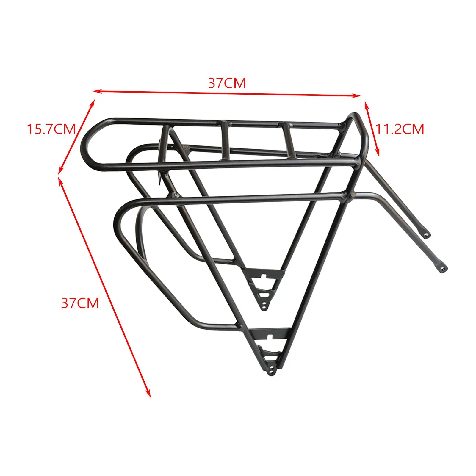 Bicycle Luggage Rack Heavy Duty Bracket Touring Panniers Carrier Bicycle Rear Cargo Rack Bike Rear Rack for 20\