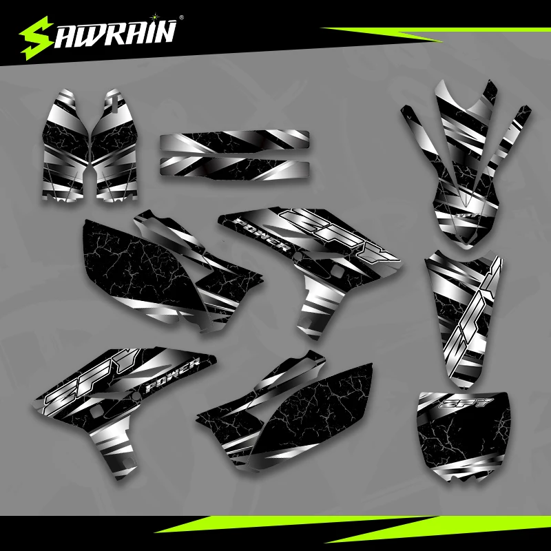 

Sawrain Motorcycle Graphics Backgrounds Decal Stickers Kits for YAMAHA 10-13YZF250