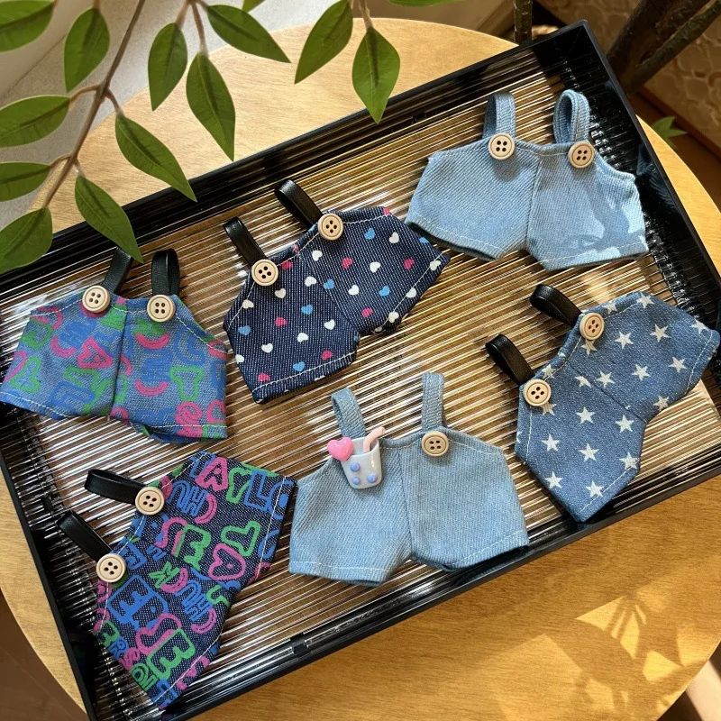 

Labubi Overalls & Jeans, 17cm Cute Denim Pants Doll Clothes, DIY Outfit for Labubu Pullbu Figure doll accessories