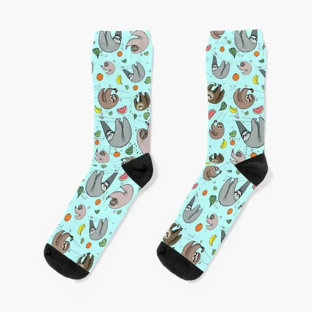 

Sloths in Blue Socks soccer anti-slip luxury cool Children's Socks Male Women's