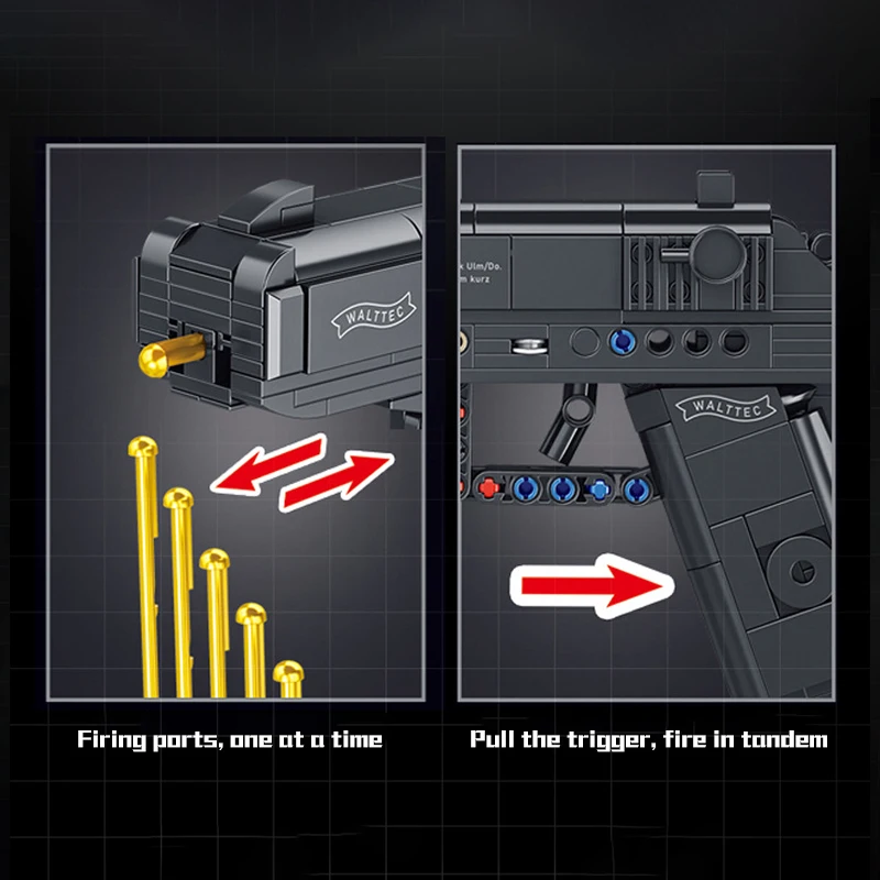 Technical Desert Eagle Gun Model Building Blocks Military WW2 Weapons M1911 G18 Usp M92 PPK Pistol MOC Bricks Assemble Toys Gift