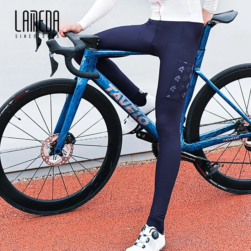 LAMEDA Elastic Interface Cushion Cycling Bib Pants Thin UPF50+ With Trouser Pockets Men Spring Summer MTB Road Bike Cycling Over