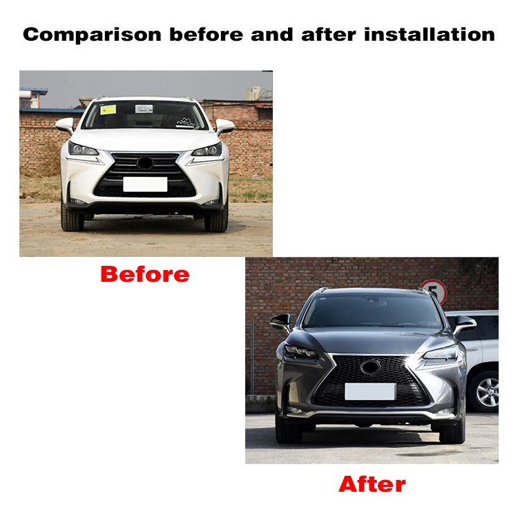 Upgrade Bodykit for Lexus NX200 NX200t NX300h 2015-2017 body kit car Front Grill Front Bumper Lip Front Face