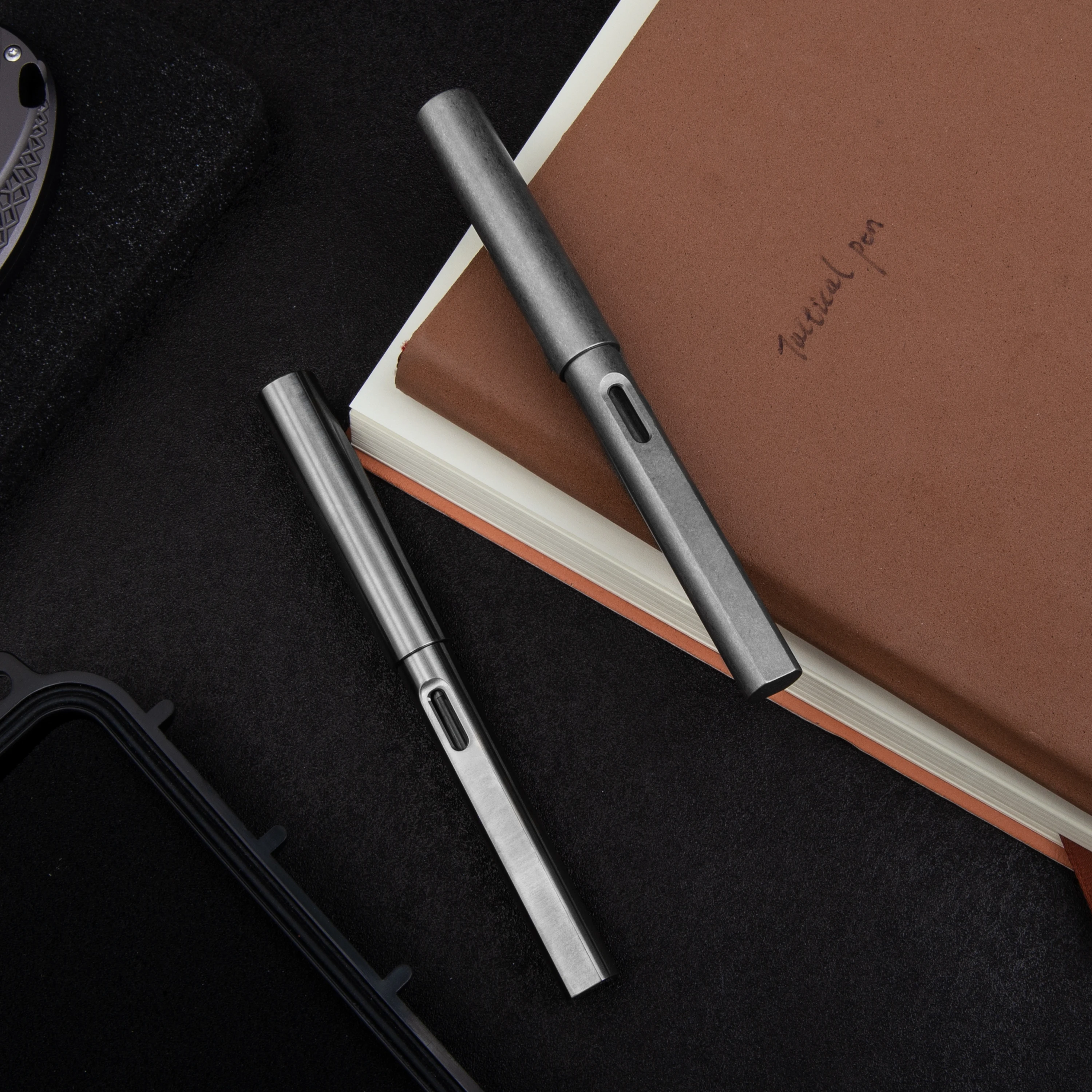 2IN1 Titanium Alloy Pen Neutral Refill And Ink ef Nib Luxury Gift Box Packaging Same Style Metal Pen Office Student Stationery