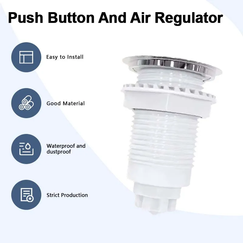 Tlf melhor preço entrega em três dias banheira cromada interruptor de controle da bomba de ar spa sistema de massagem botão