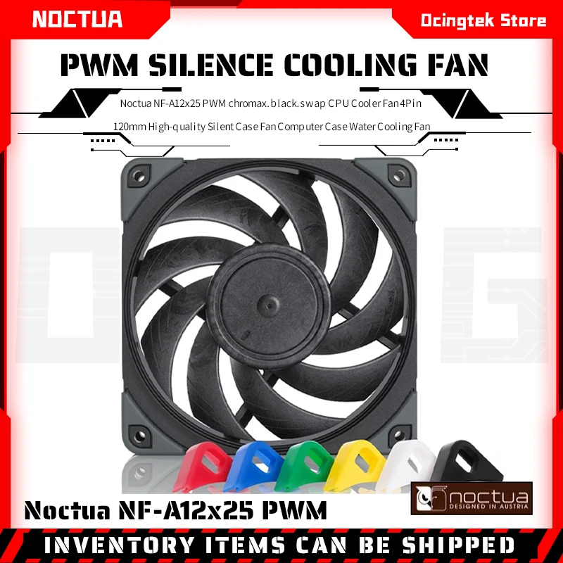 

Noctua NF-A12x25 PWM chromax.black.swap CPU Cooler Fan 4Pin 120mm High-quality Silent Case Fan Computer Case Water Cooling Fan