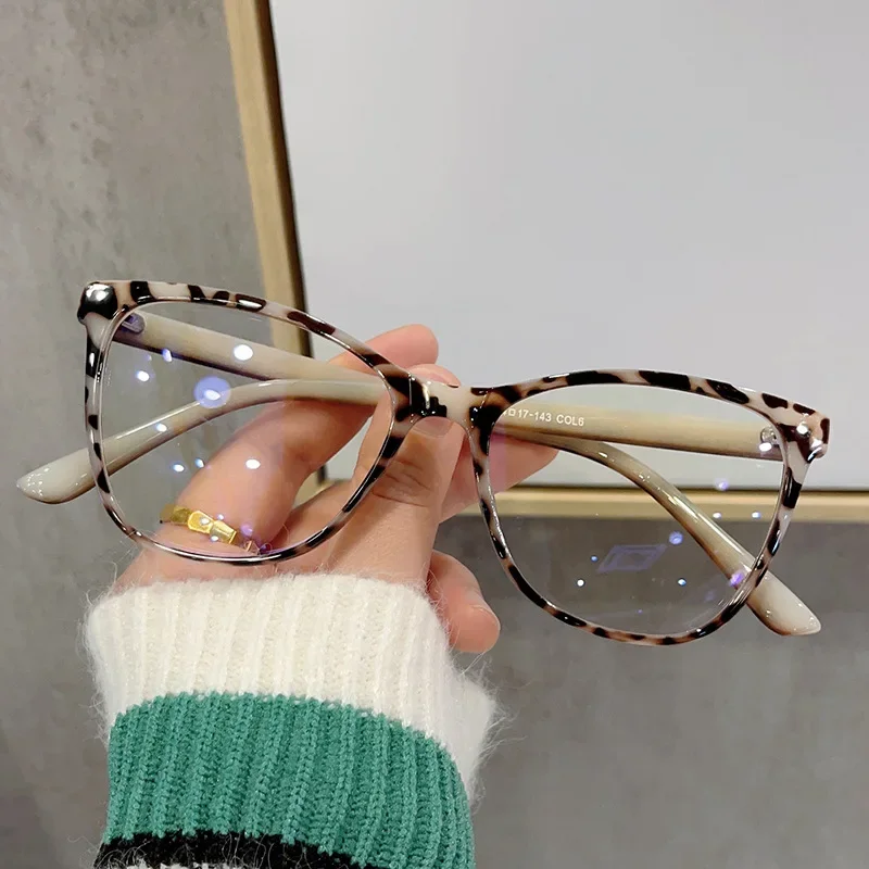 DYTYMJ Anti Blue Light Glasses Fashion Big Frame Cat Eye Glasses Frame Can Be Equipped with Lens Frame Monturas De Lentes Mujer