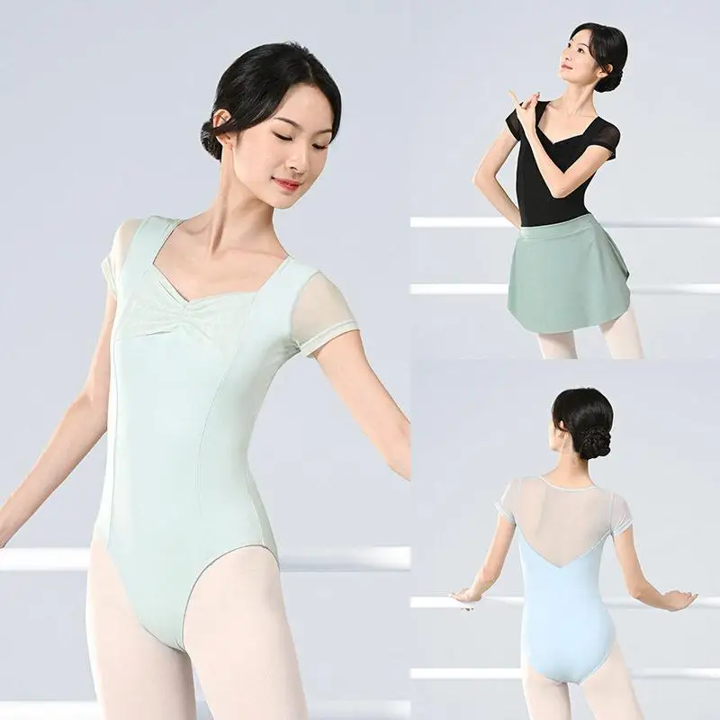 traje-de-practica-de-danza-para-mujer-mono-de-verano-de-manga-corta-con-cordon-ajustable-y-paneles-de-malla-de-nailon-ropa