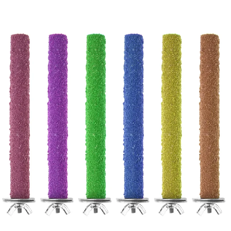 Colorful Beak Grinding Stick Non-toxic Parrot Paw Stick Eco-friendly Creative Reusable Durable Funny Portable Pet Bird Supplies