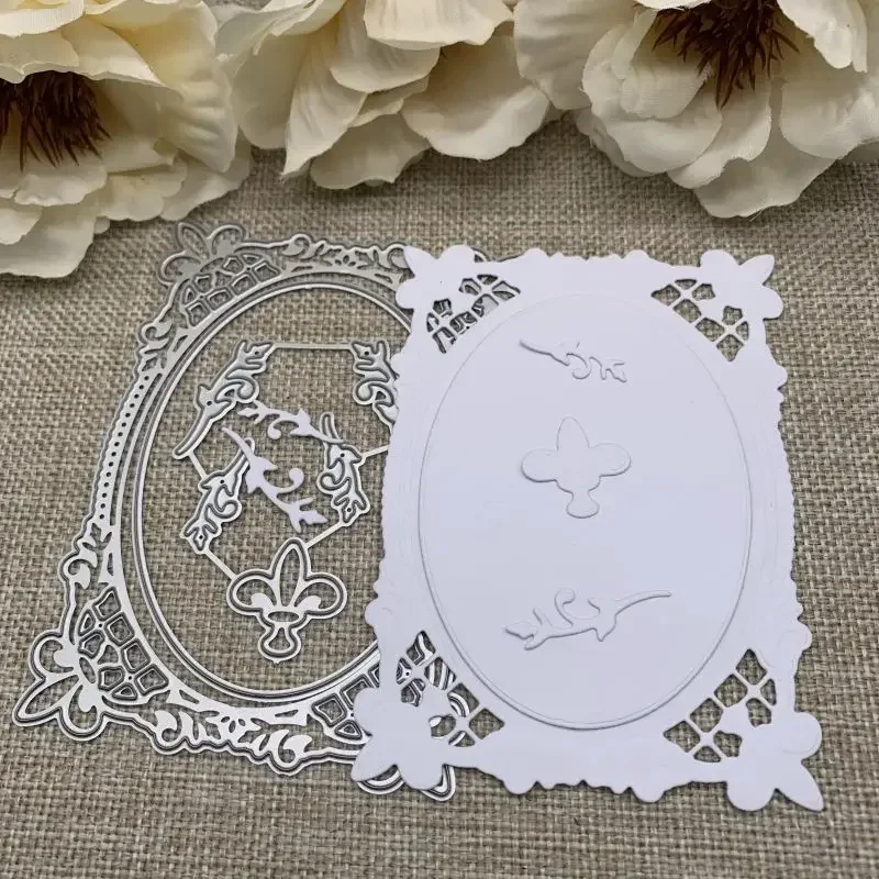 

Lace rectangular frame Metal Cutting Dies Stencils For DIY Scrapbooking Decorative Handcraft Die Cutting Template Mold