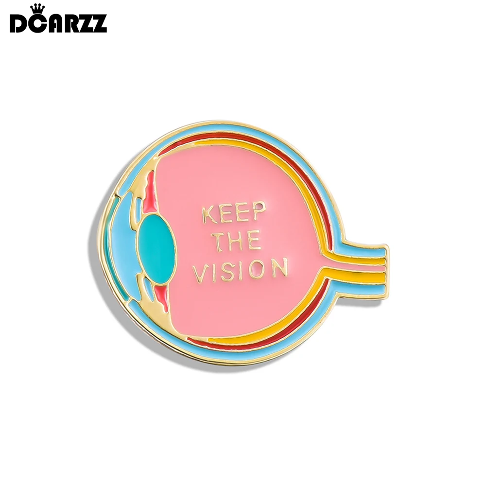 

DCARZZ Medical Ophthalmology Eye Anatomy Enamel Brooch Pin Medicine Jewelry Ophthalmologist Lapel Badge Gifts