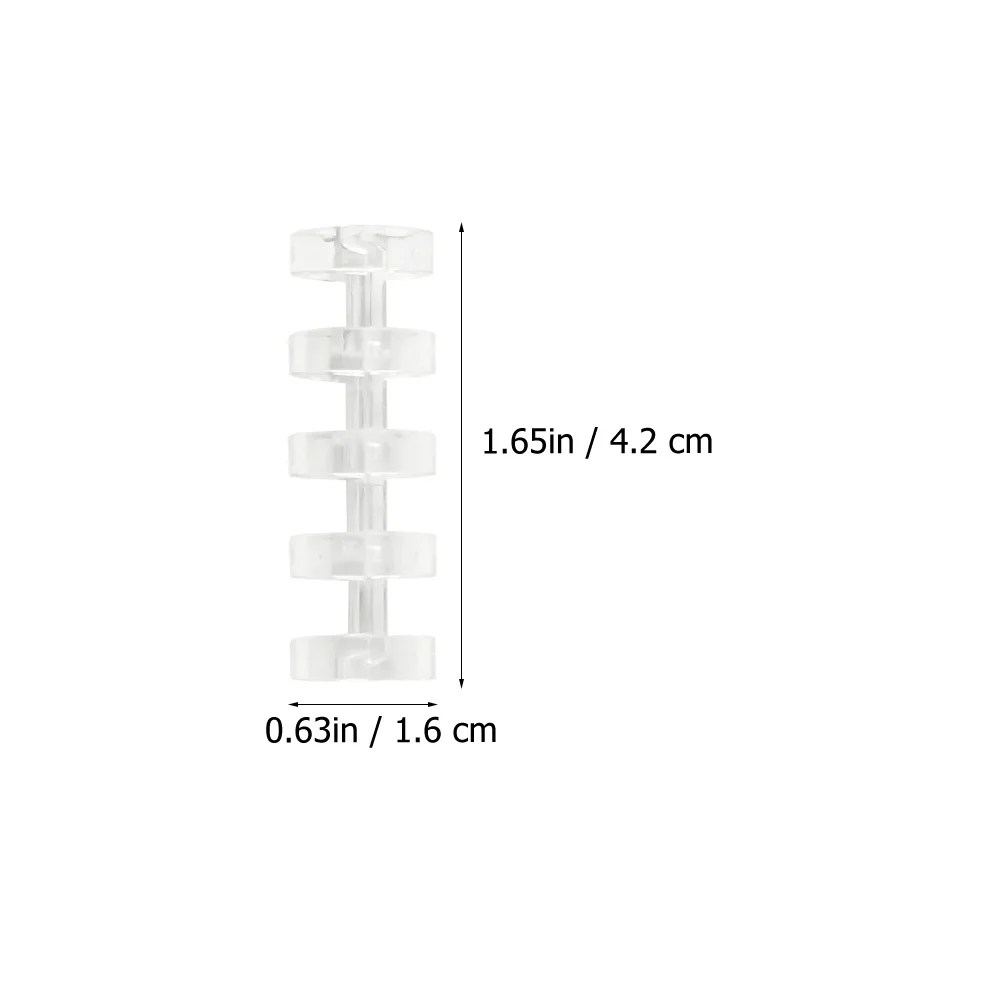 10Pcs Segmented Binder Smooth Edge Loose Leaf Binder for Creative Scrapbooking Journaling Stationery Organization Tool