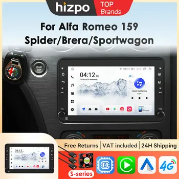 Hizpo Android todo en uno Radio para Alfa Romeo 159 Brera Spider Sportwagon coche Multimedia GPS 4G Autoradio Wwireless Carplay WIFI 1