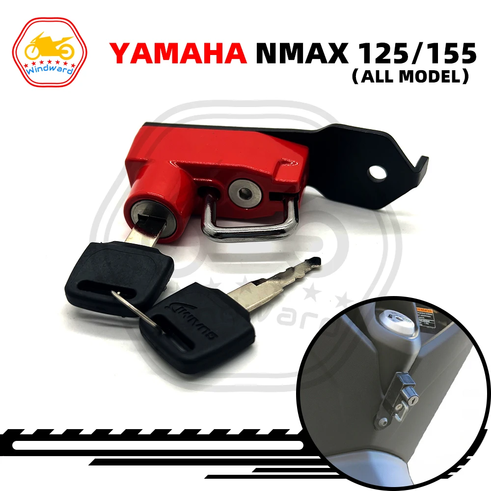 Motorcycle Accessories Anti-theft wear resistant Helmet Lock Anti-rust Password Lock Fits For YAMAHA NMAX125 NMAX 155 All Models