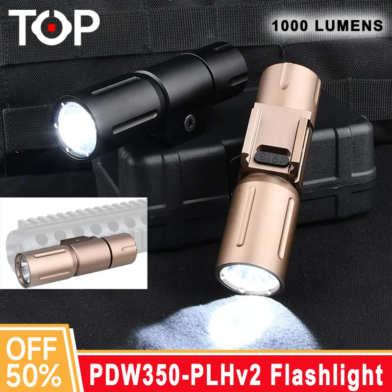 WADSN Tactical  PLH V2 Pistol Flashlight PL350 PDW350 Hunting Weapon Mini Scout Light With Dual Function Preesure Remote Switch