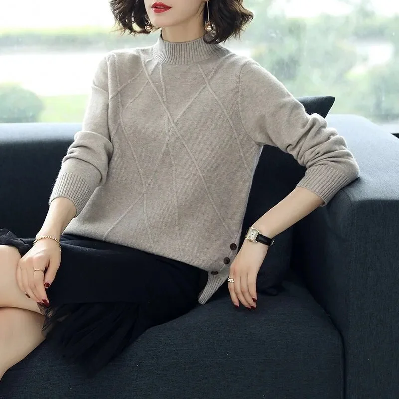 Turtleneck Sweater Women 2024 New Autumn Winter Long Sleeve Soft Pullover Sweater Female Knitted Tops Jumper Ladies Bottoming Sh