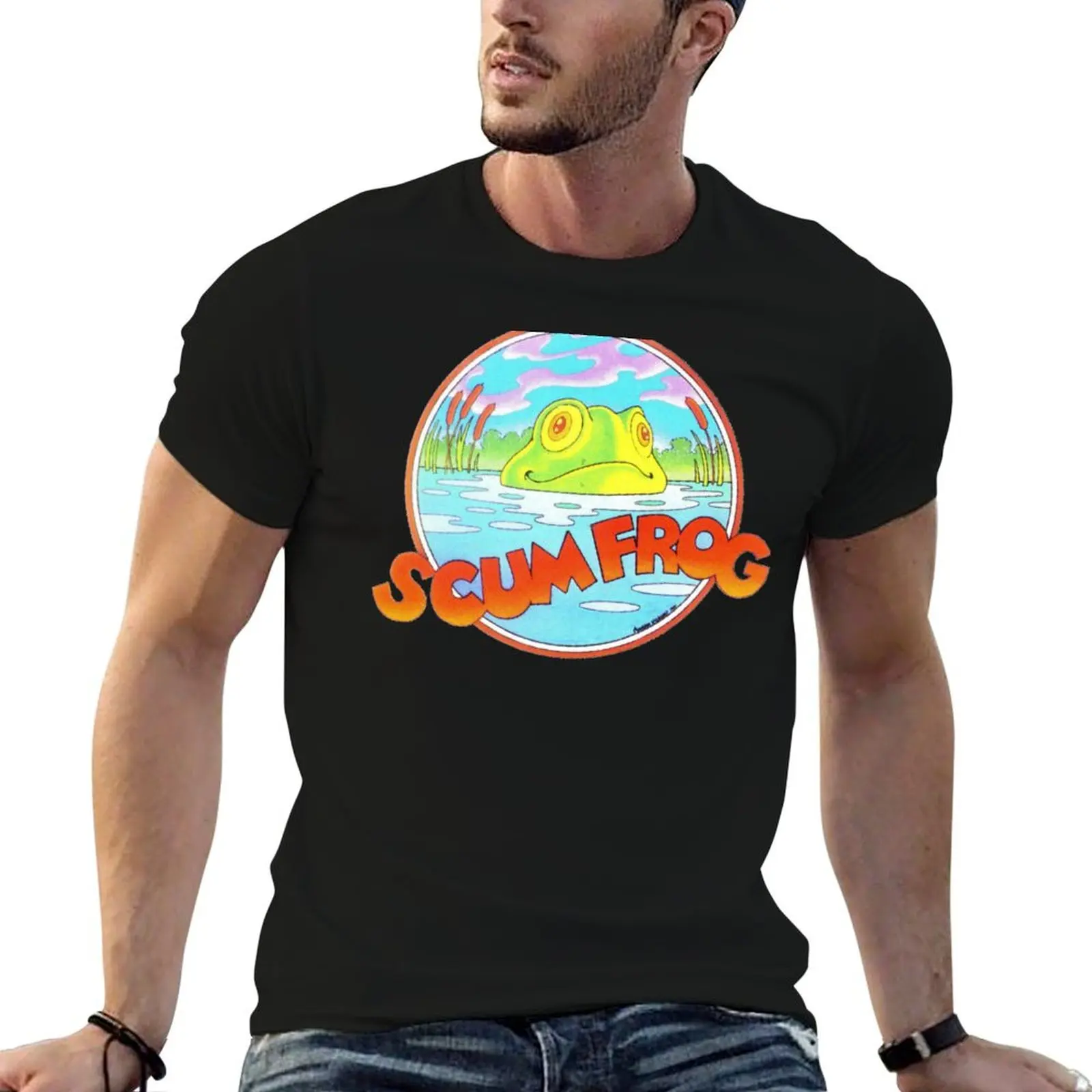 Scum Frog Lure Bait T-Shirt Big and Tall Crew Neck Tee