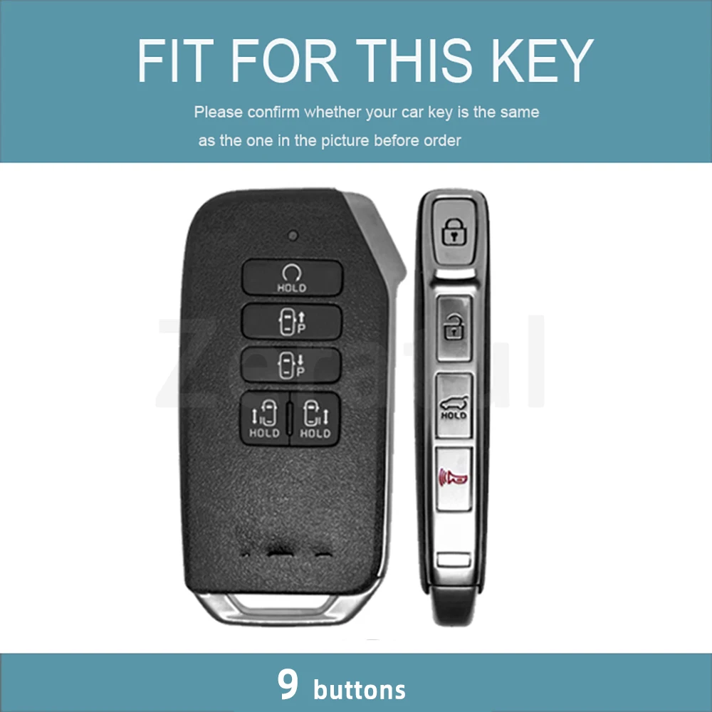 Gold Edge TPU for Kia K5 Grand Sorento Ev6 New Carnival Sedona K8 V6 2022 GT Line 2022 Dl3 Mq4 9 Buttons Car Key Case Cover