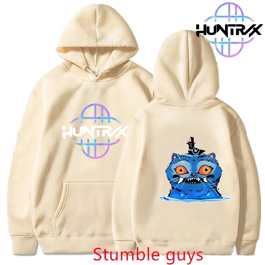 Unisex New Kpop Demon Hunters Hoodie Fleece Cartoon Anime Fall Winter Warm Fashion Jacket