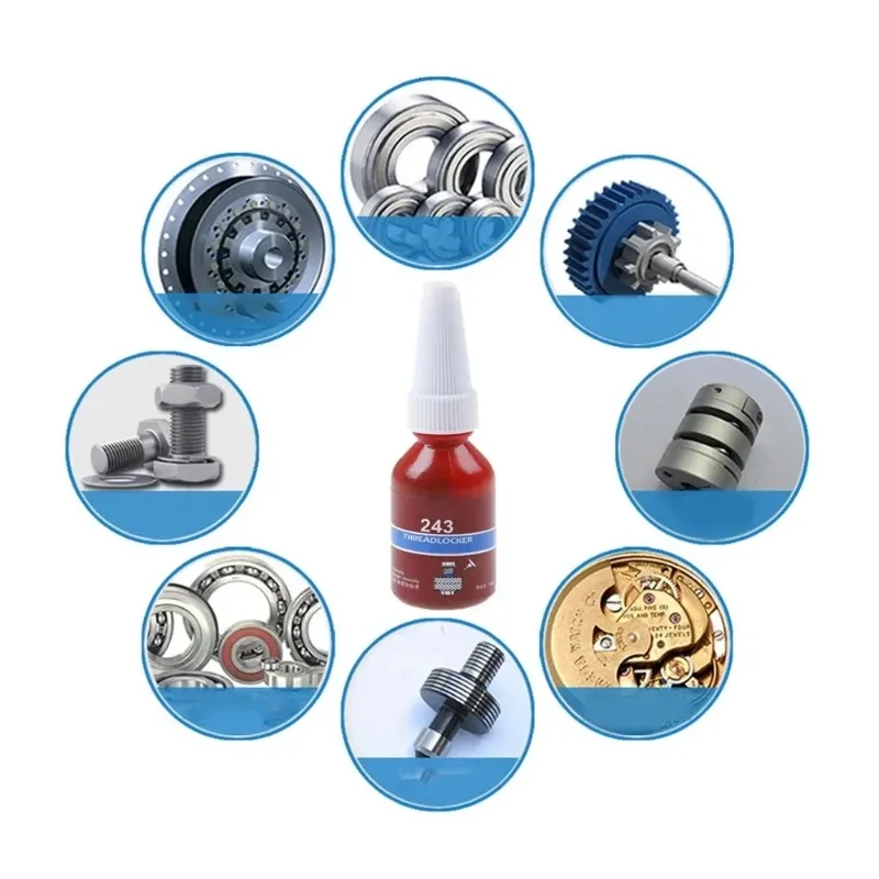 10ml threadlocker 242 243 locker de resistência média azul anaeróbico threadlocker adesivo calafetagem adesivos selador ferragem