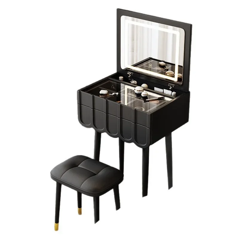 Cream Wind Flip Dresser Small Bedroom Modern Simple Multifunctional Storage Cabinet Makeup Table Rental House Spot