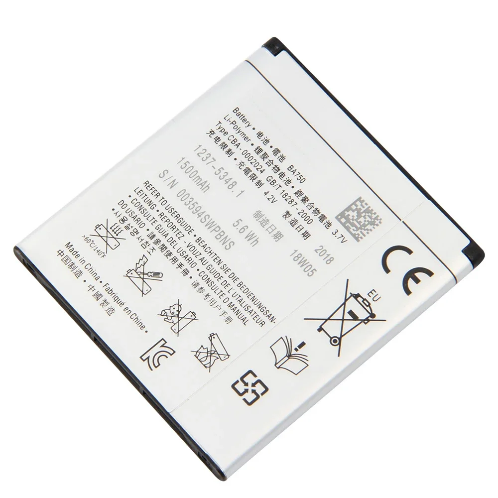 Phone Battery For Sony Ericsson Xperia Arc S LT15i X12 LT18i X12 Built-in BA750 Replacement Battery Quality Batteries 1460mAh