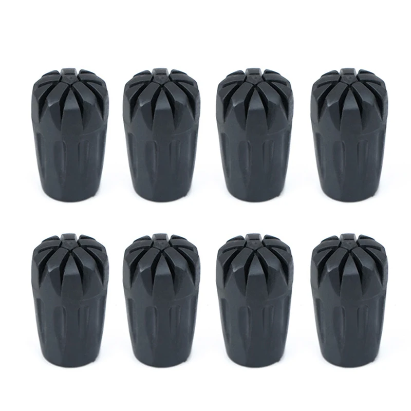 8pcs Thickened Universal Trekking Pole Wear Resistant Stick Ends Rubber Tip