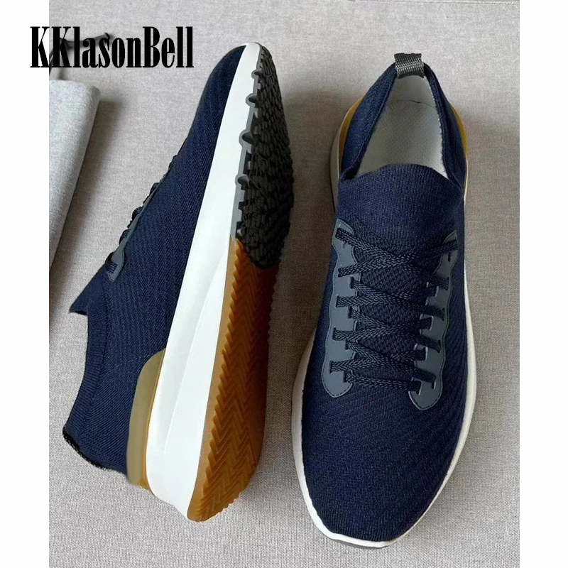 

10.6 B*C Men's Sneakers Knitted Lace-Up Casual Comfortable Breathable Trainers Shoes KKlasonBell