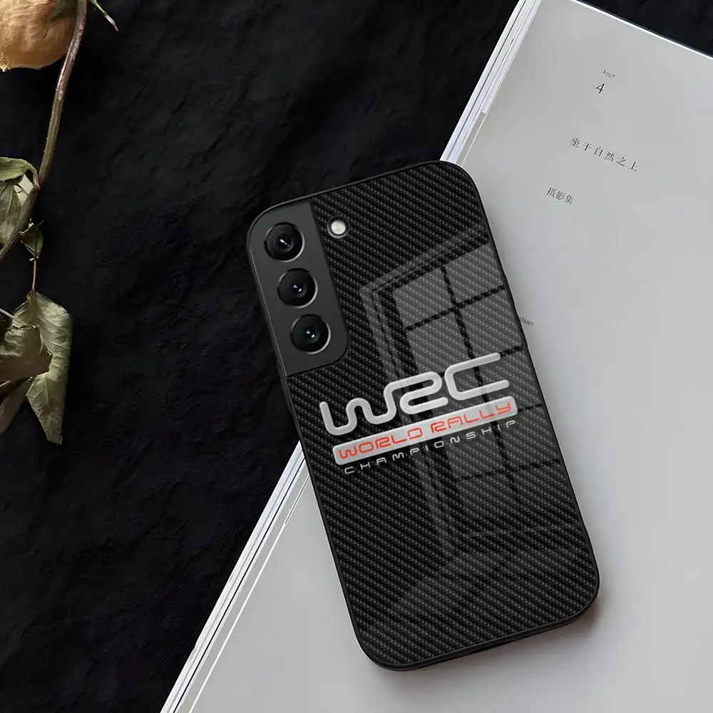 Cool W-Wrc Car Phone Case Glass For Samsung Galaxy S25 S24 S21 S23 S22 S20 Ultra Fe Plus A14 A16 A54 A24 A55 A53 Cover