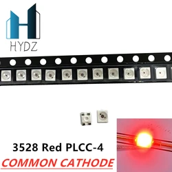 100pcs LSE6SF-V2BA-1-1 LS E6SF-V2BA-1-1 3528 red PLCC-4 Common Cathode Super Bright LED taillights SMD New original