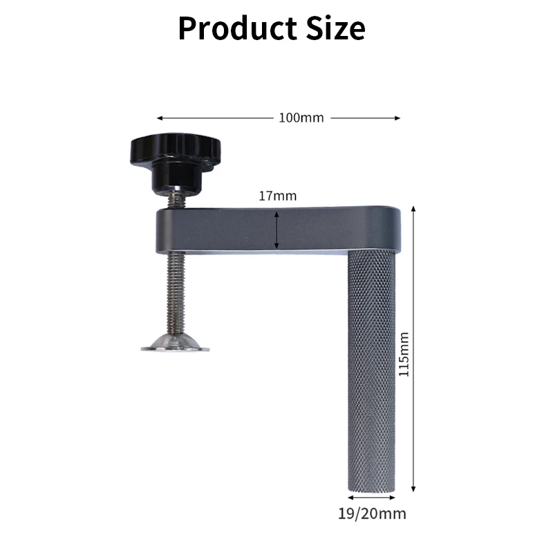 Workbench Dog Hole Clamp, Carpintaria Desktop Fixed Clip, liga de alumínio, atuação rápida Segure baixo, 19mm, 20mm, 1pc