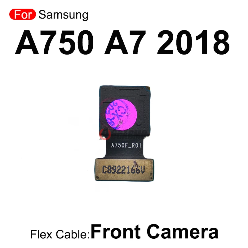 For Samsung Galaxy A750 A7 2018 Rear Main Back Camera Module Flex 24MP+5MP+8MP +Front Camera Replacement Part