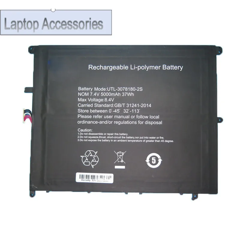F Laptop Battery For Teclast F7 PLUS UTL-3078180-2S 7.6V 5000mAh 37Wh 10PIN 7Lines 200*160mm 25mm New