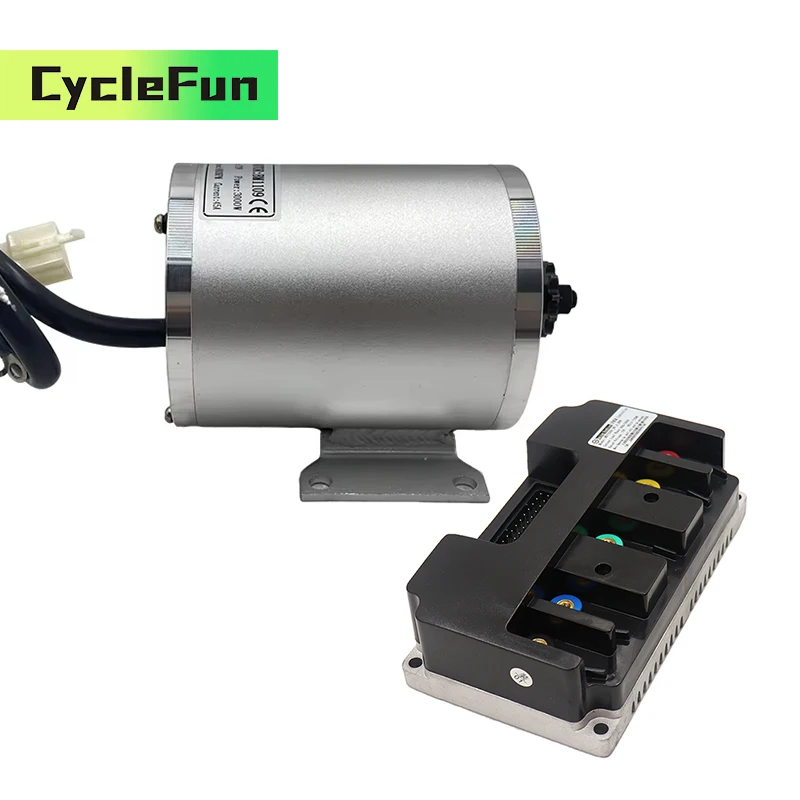 

Peak 3KW MY1020 72V 4900RPM Electric Brushless Mid Drive Motor With Fardriver ND72260 Controller For Karting Scooter Motorcycle