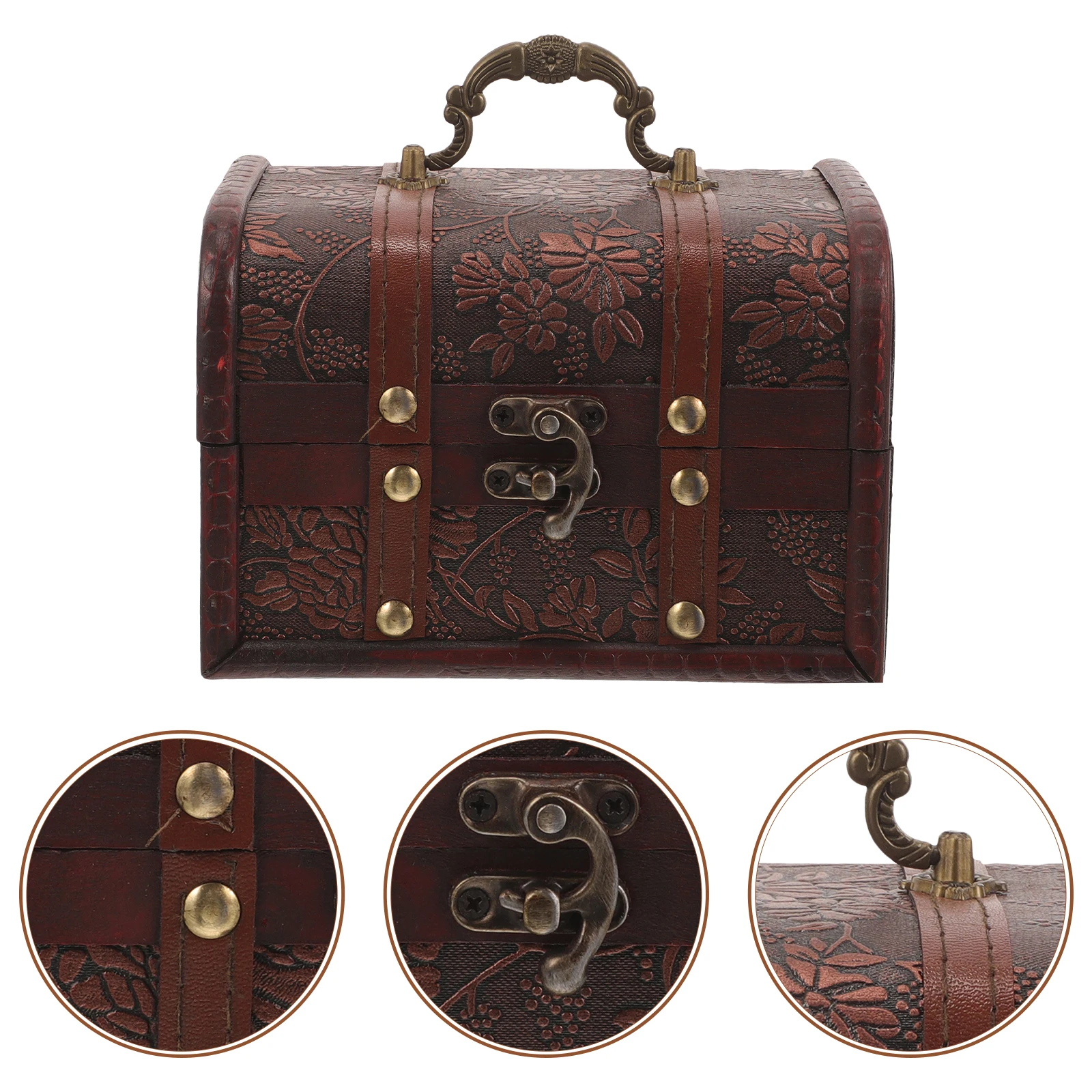 

Деревянная коробка для хранения ювелирных изделий, коробки сокровищами, контейнер для безделушек, настольный сундук, дорожный футляр