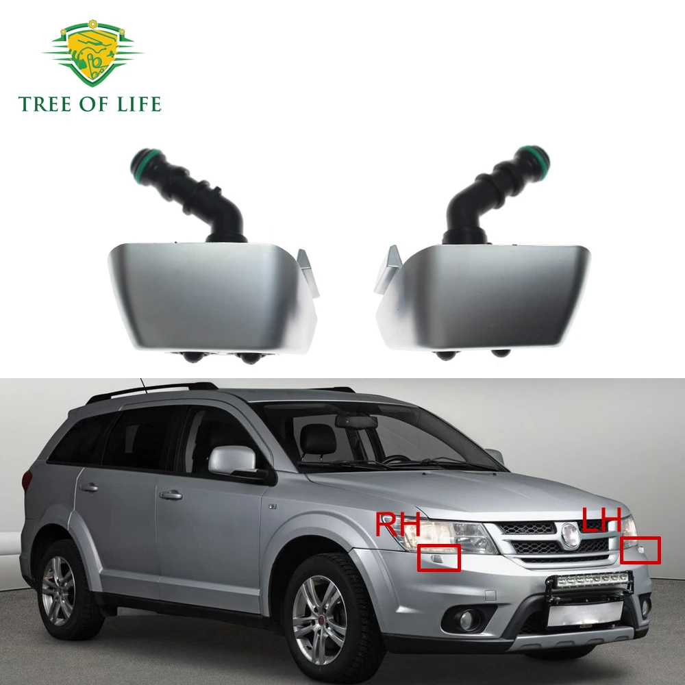 For Fiat Freemont 2009 2010 2011 New Front Headlight Washer Nozzle Headlamp Cleaning Spray Pump Cover Cap