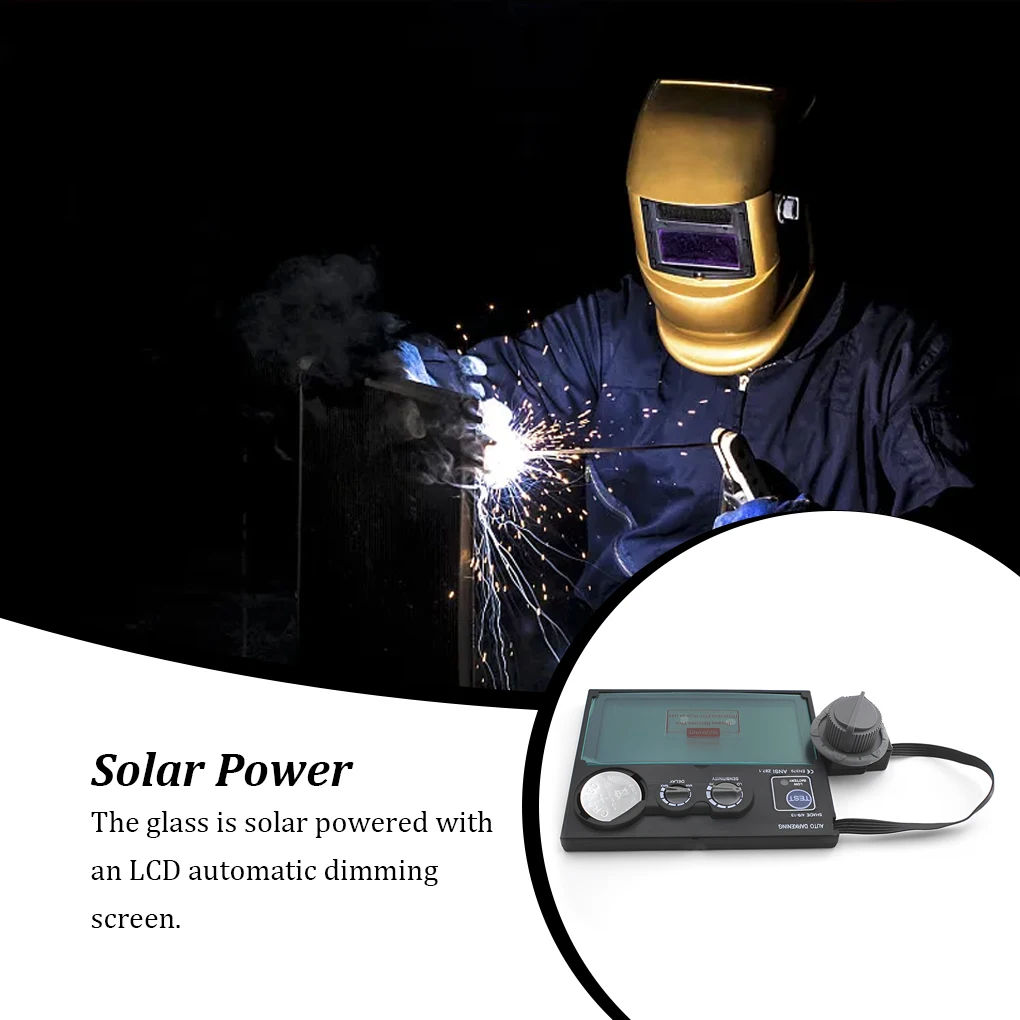 

600C Solar Welding Helmet Goggles Outside Control Auto Darkening Shading Grinding Welder Large View True Color Lens