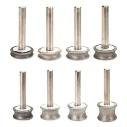 2-12mm Concave Diamond Grinding Wheel Shank Diameter 6mm Glass Round Burr Drill Bits Concave Diamond Polishing Wheel