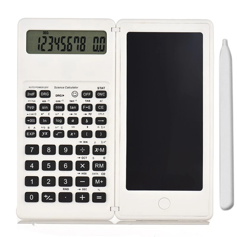 Scientific Calculator,10-Digit LCD Engineering Calculator,with Writing Board,Suitable for High Schools