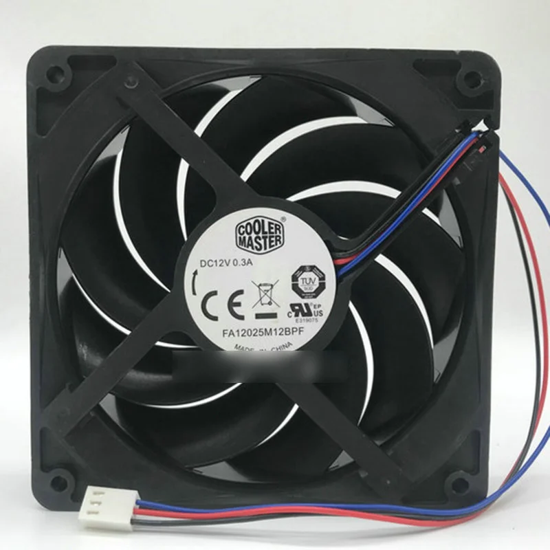 M  New COOLER MASTER FA12025M12BPF DC12V 0.3A 3-wire cooling fan#QW