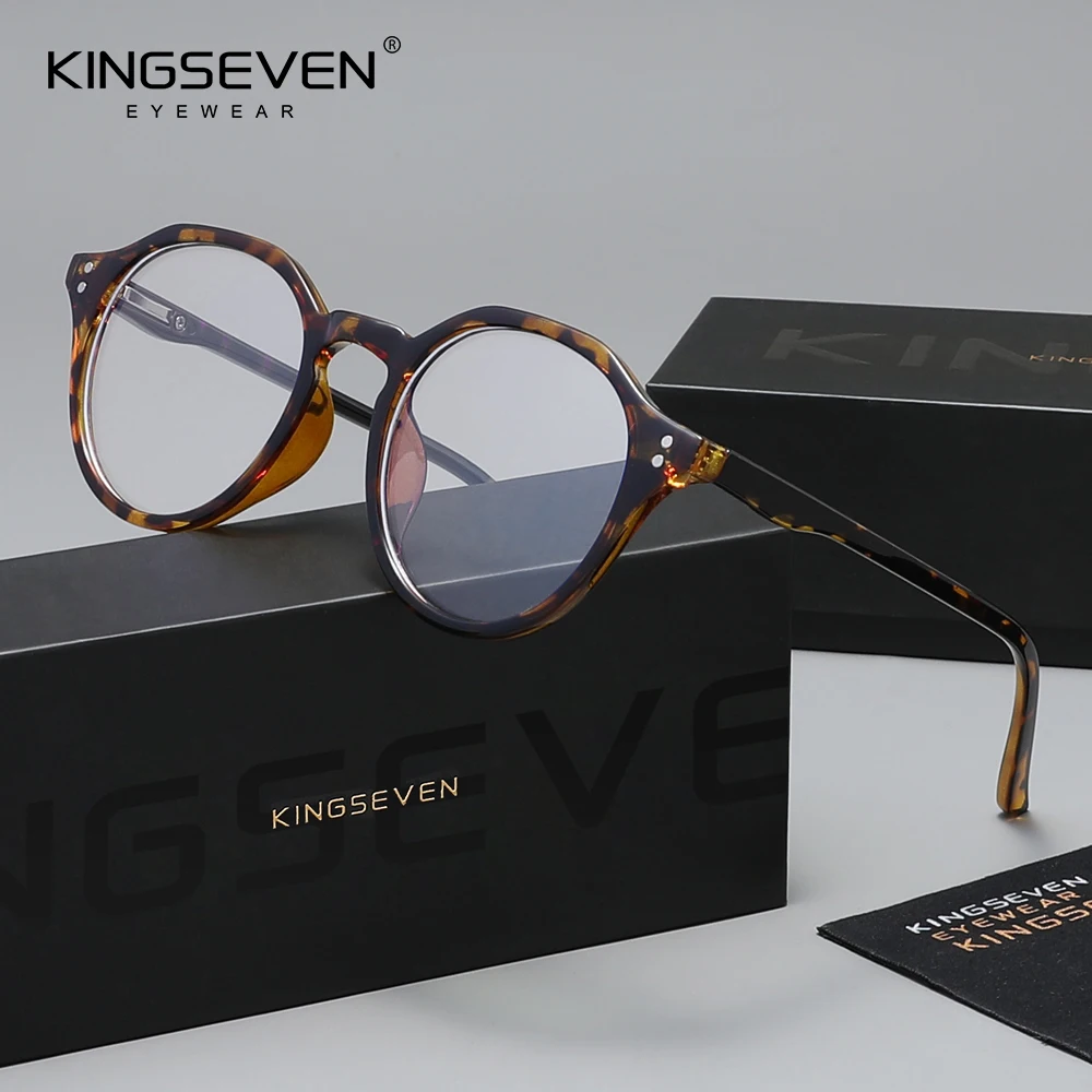 

Очки KINGSEVEN овальной формы с защитой от синего света для мужчин и женщин, ретро-классика, модные компьютерные очки для защиты от синего света, круглые очки для чтения