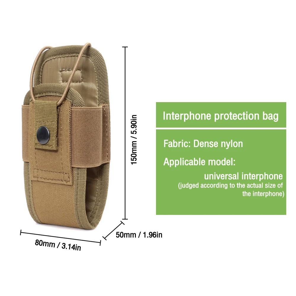 Mini supporto per radio Custodia per radio Molle Custodia per fondina per radio resistente per walkie-talkie a due vie Attrezzatura da caccia Baofeng