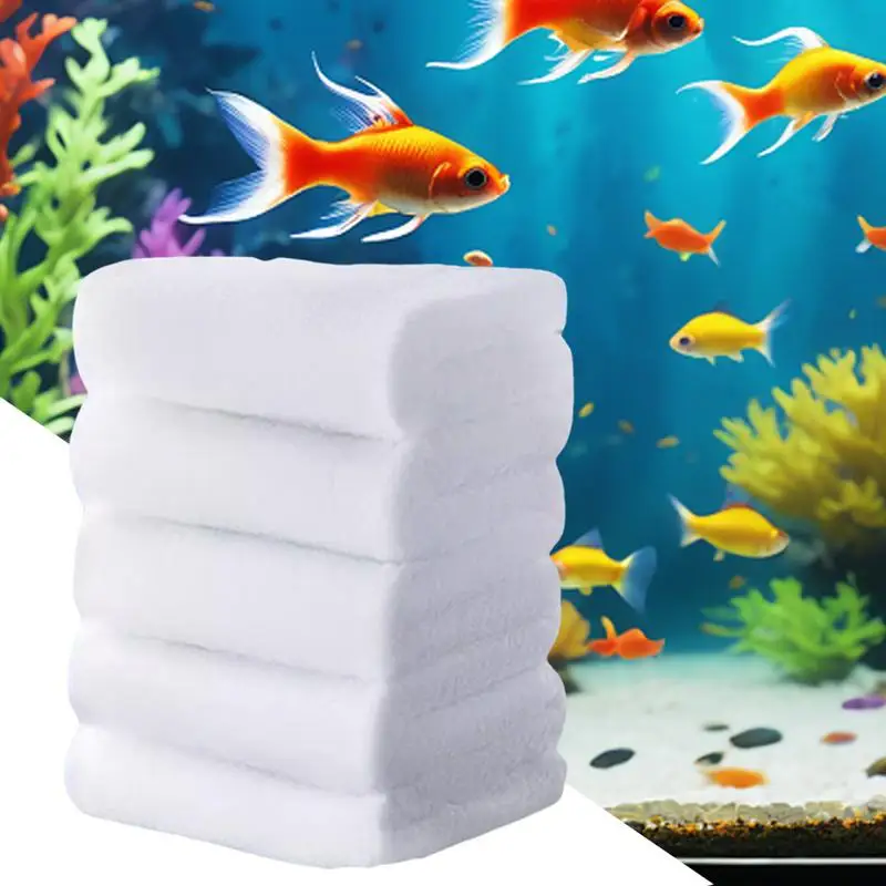 Aquarium Filter Sponge Purification Filter Pad Filter Material Media Cotton Cleaning Pad High Density for Aquarium Tanks Perlon